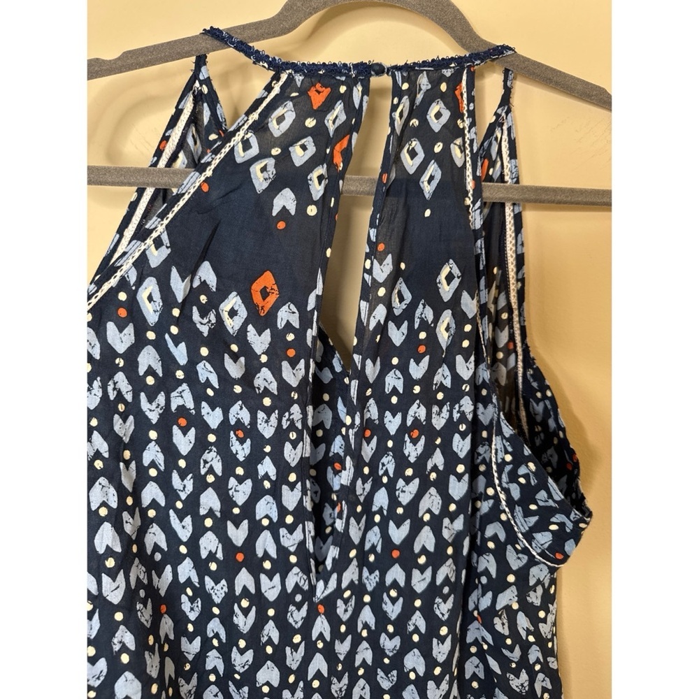 Poupette St Barth Navy Geometric Print Jumpsuit Size Large - Picture 5 of 7